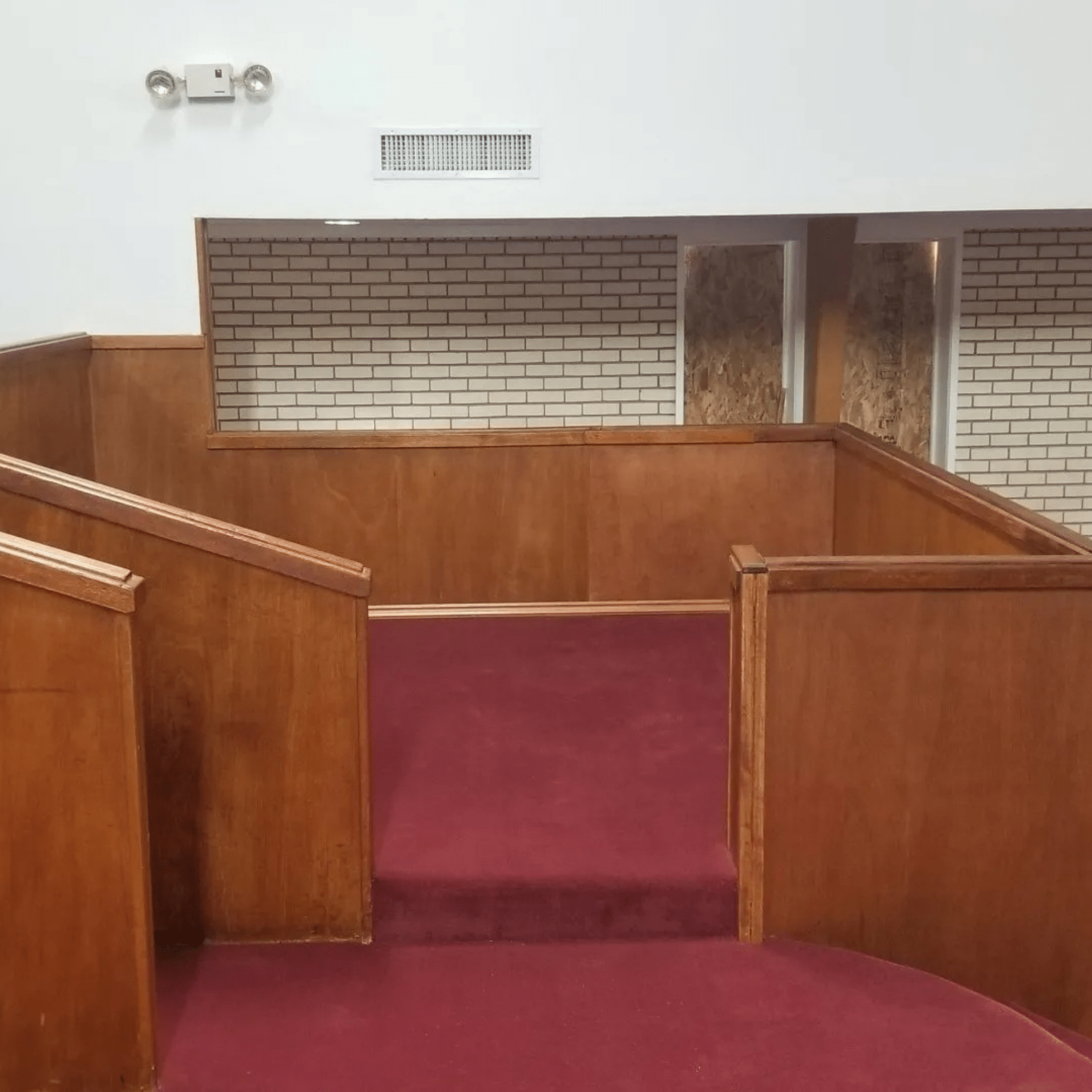 Church pew wood refinishing service