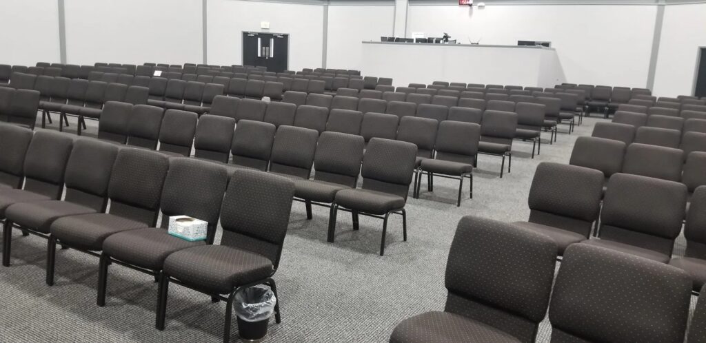 Church renovation project completed by Church Interiors Furniture Sugar Land Texas